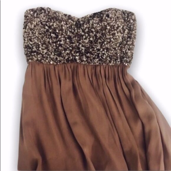 Strapless Parker  sequin dress SZ S - Picture 5 of 8
